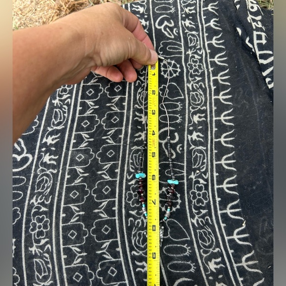 Turquoise amethyst San Crest Indian made signed 925 silver butterfly necklace - Picture 9 of 9